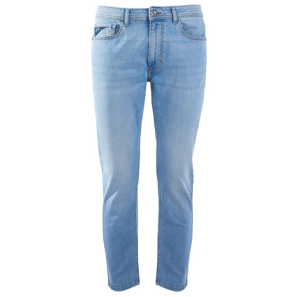Yes Zee Light Blue Cotton Men Jeans