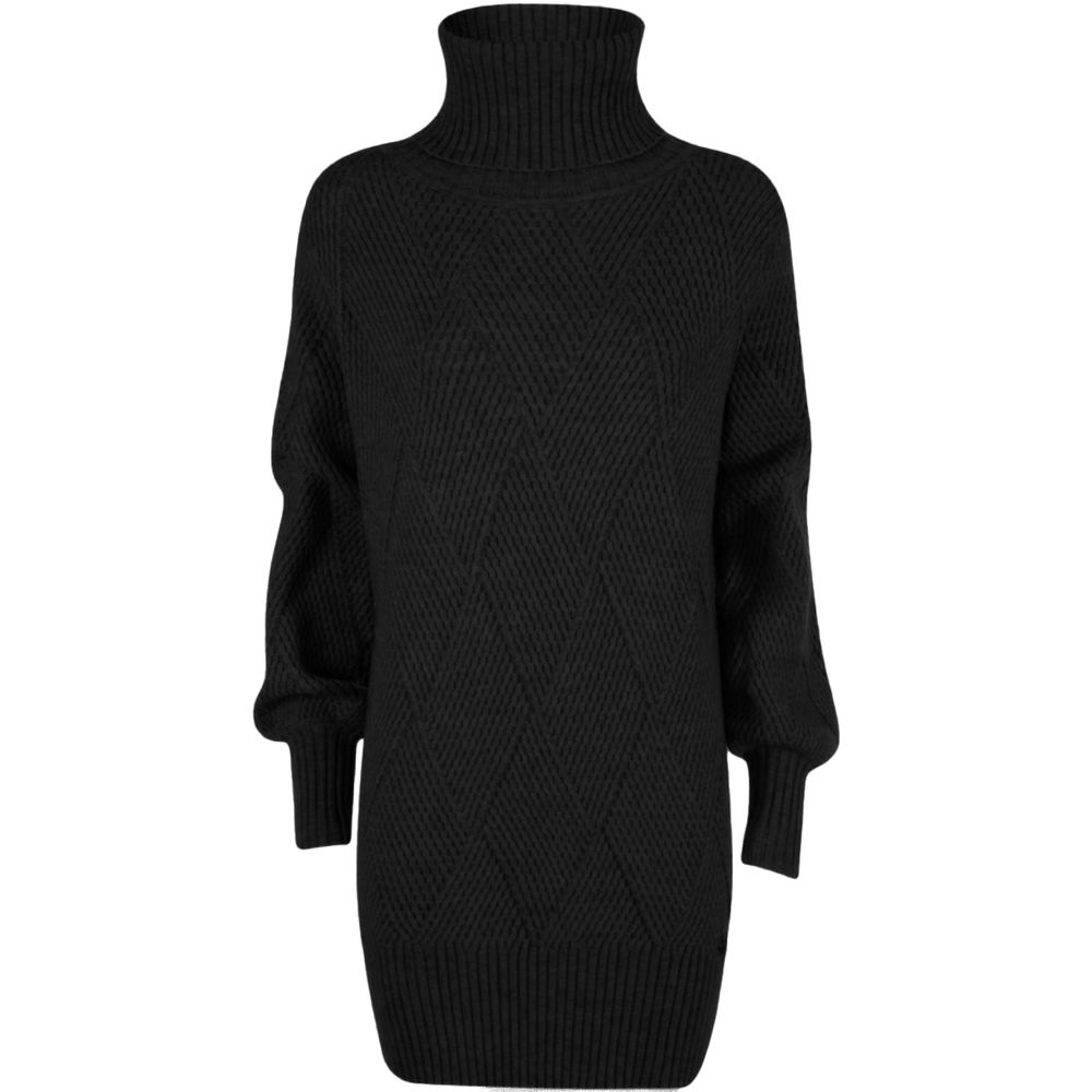 Yes Zee Black Marabou Women Dress