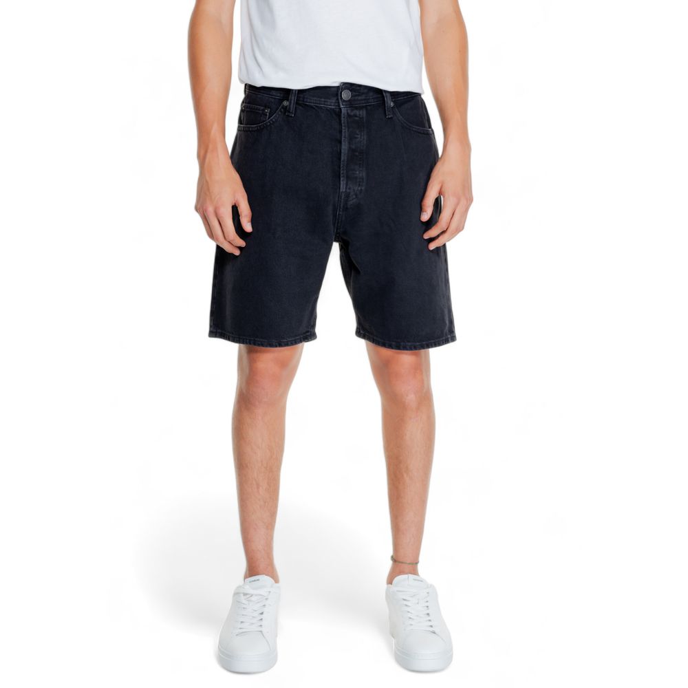Jack Jones Black Cotton Bermuda