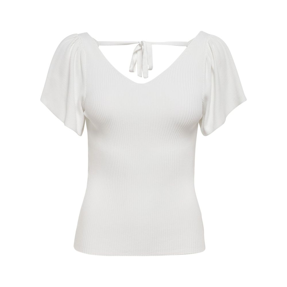 Only White Polyamide T-Shirt