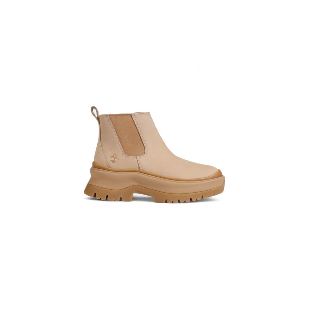 Beige Suede Leather Ankle