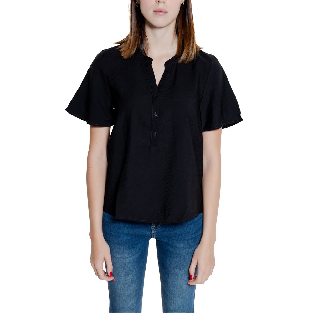 Black Viscose Shortsleeve