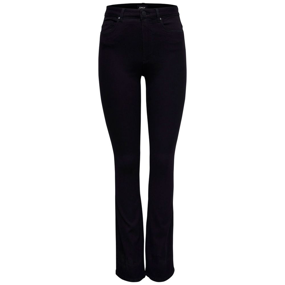 Only Black Cotton Bootcut Jean