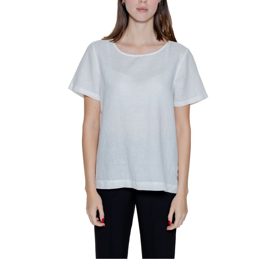 Street One White Linen Blouse