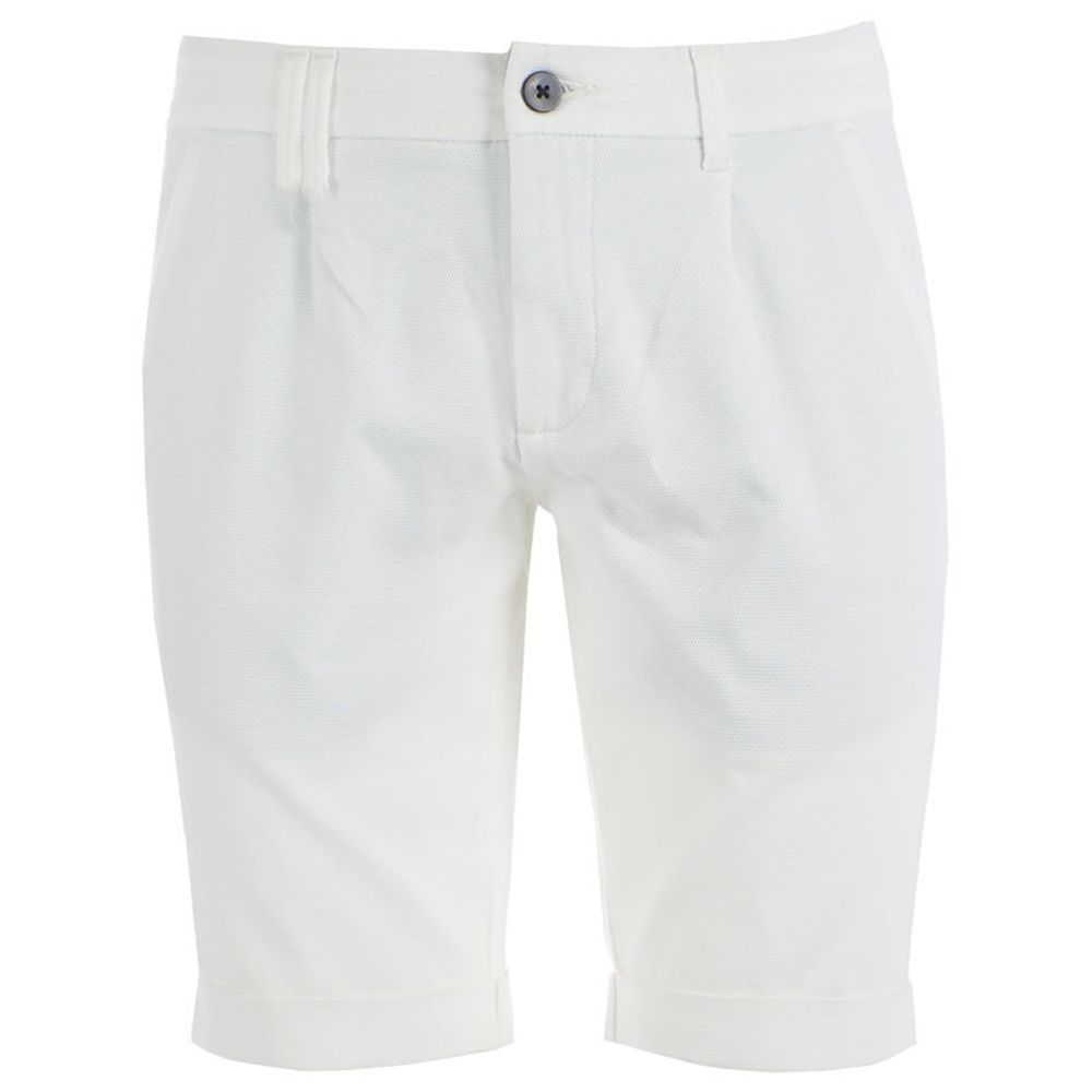 Yes Zee White Cotton Short