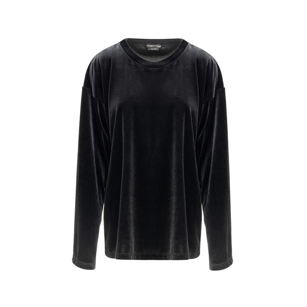 Black Synthetic Tops & T-Shirt