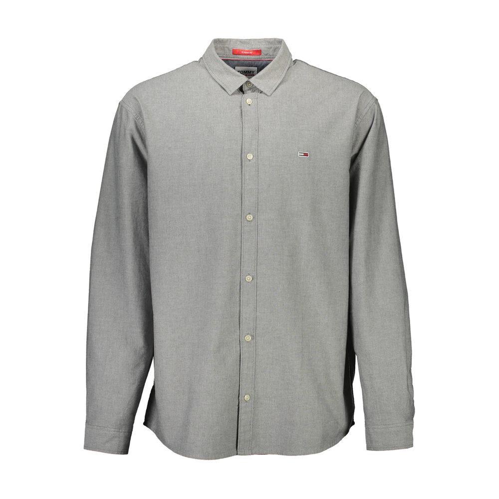 Gray Cotton Men Shirt