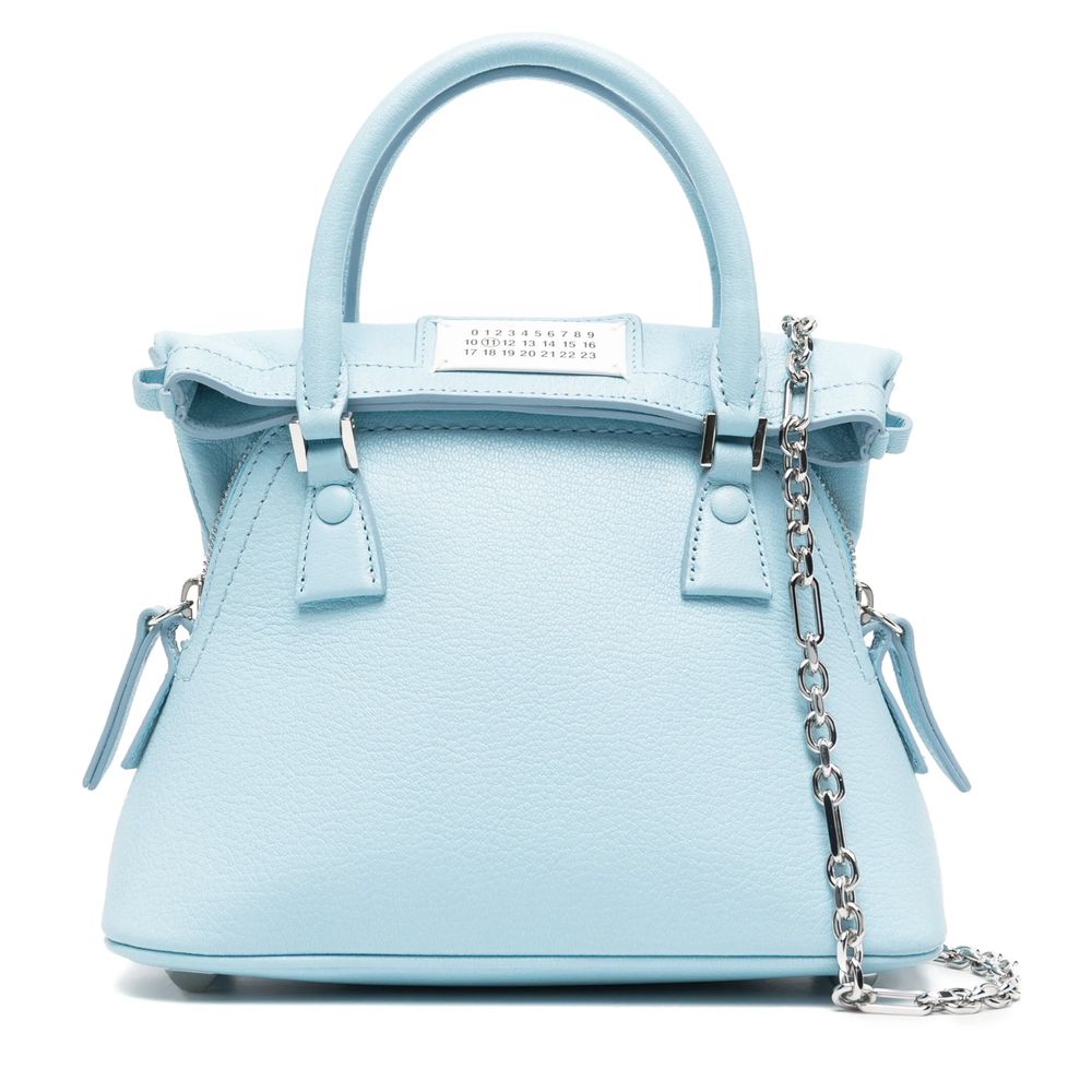 Blue Leather Handbag