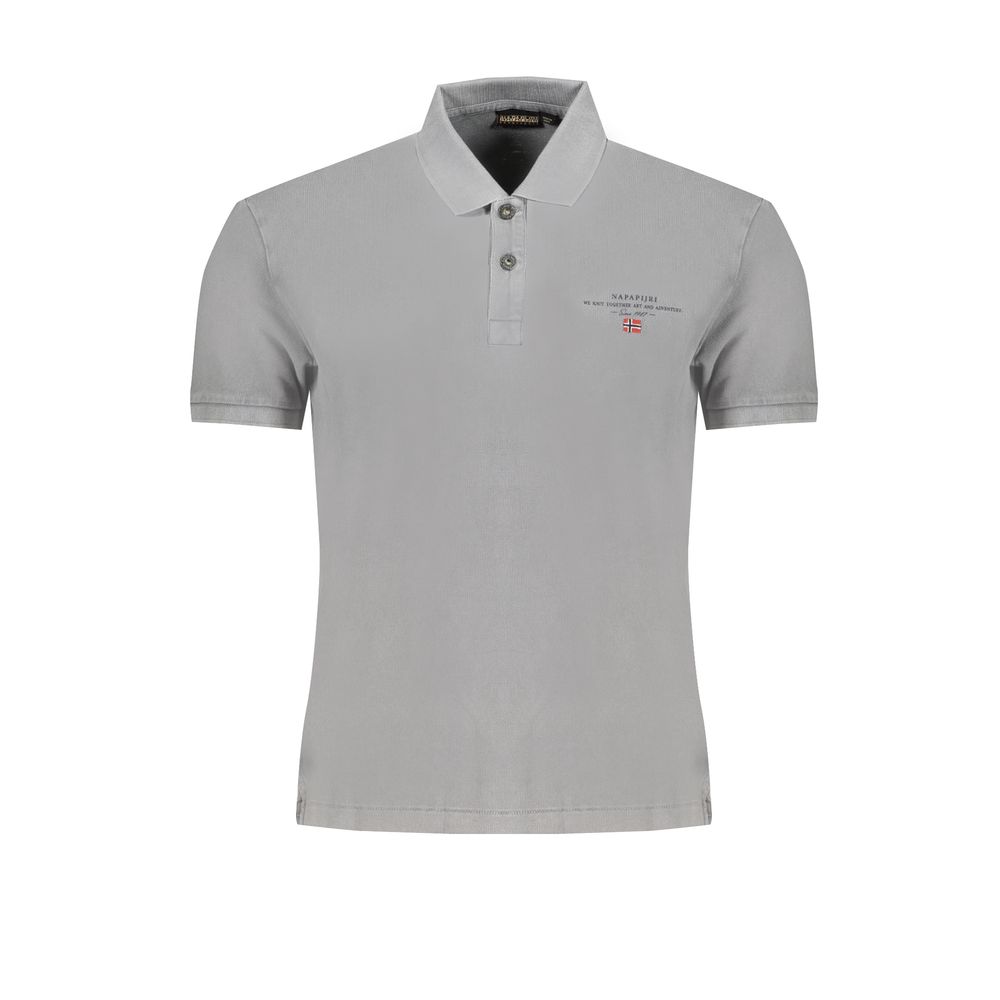 Napapijri Brown Cotton Men Polo Shirt