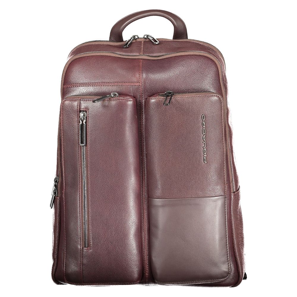 Brown Leather Men Backpack