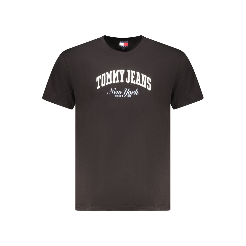 Black Cotton Men T-Shirt