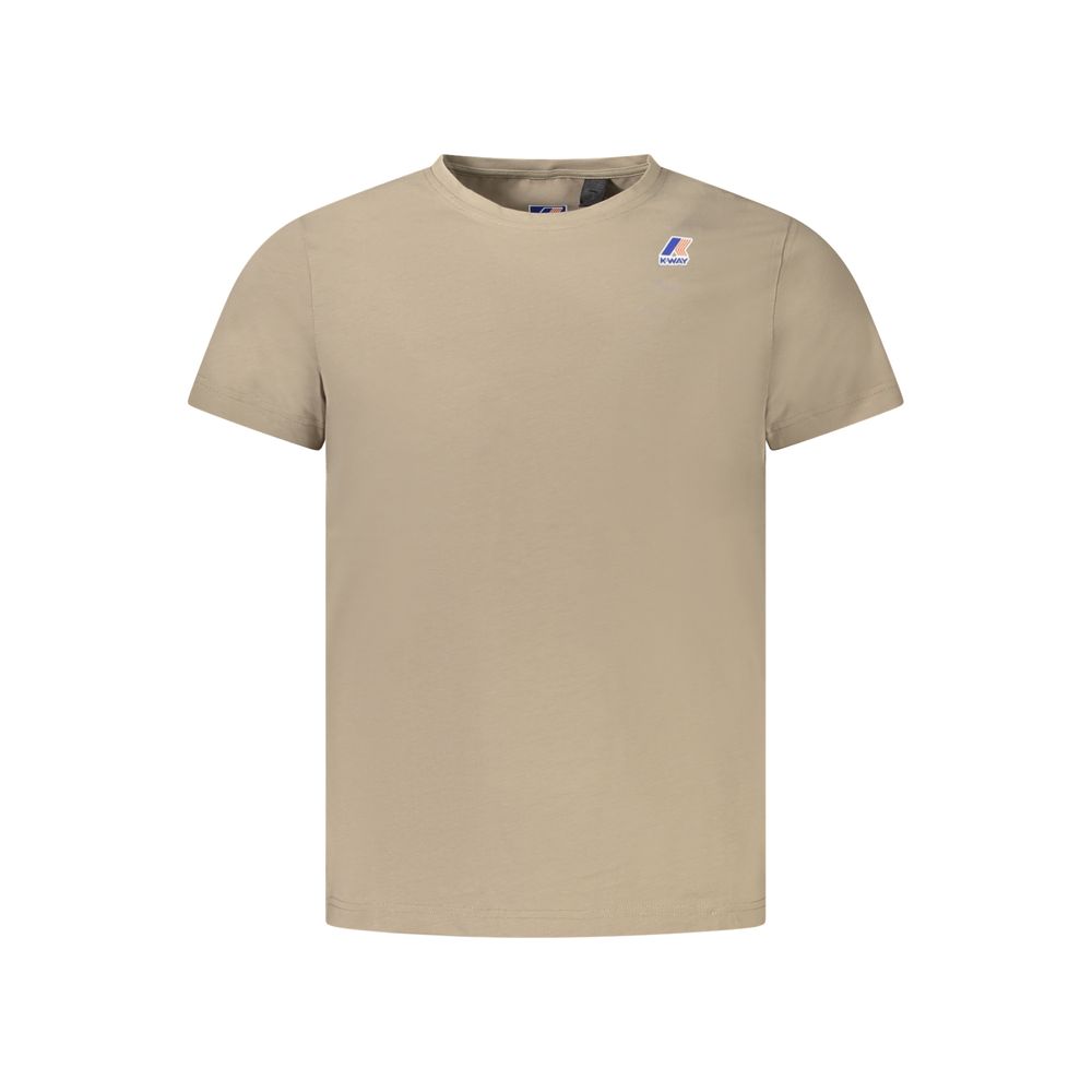K-WAY Beige Cotton Men T-Shirt