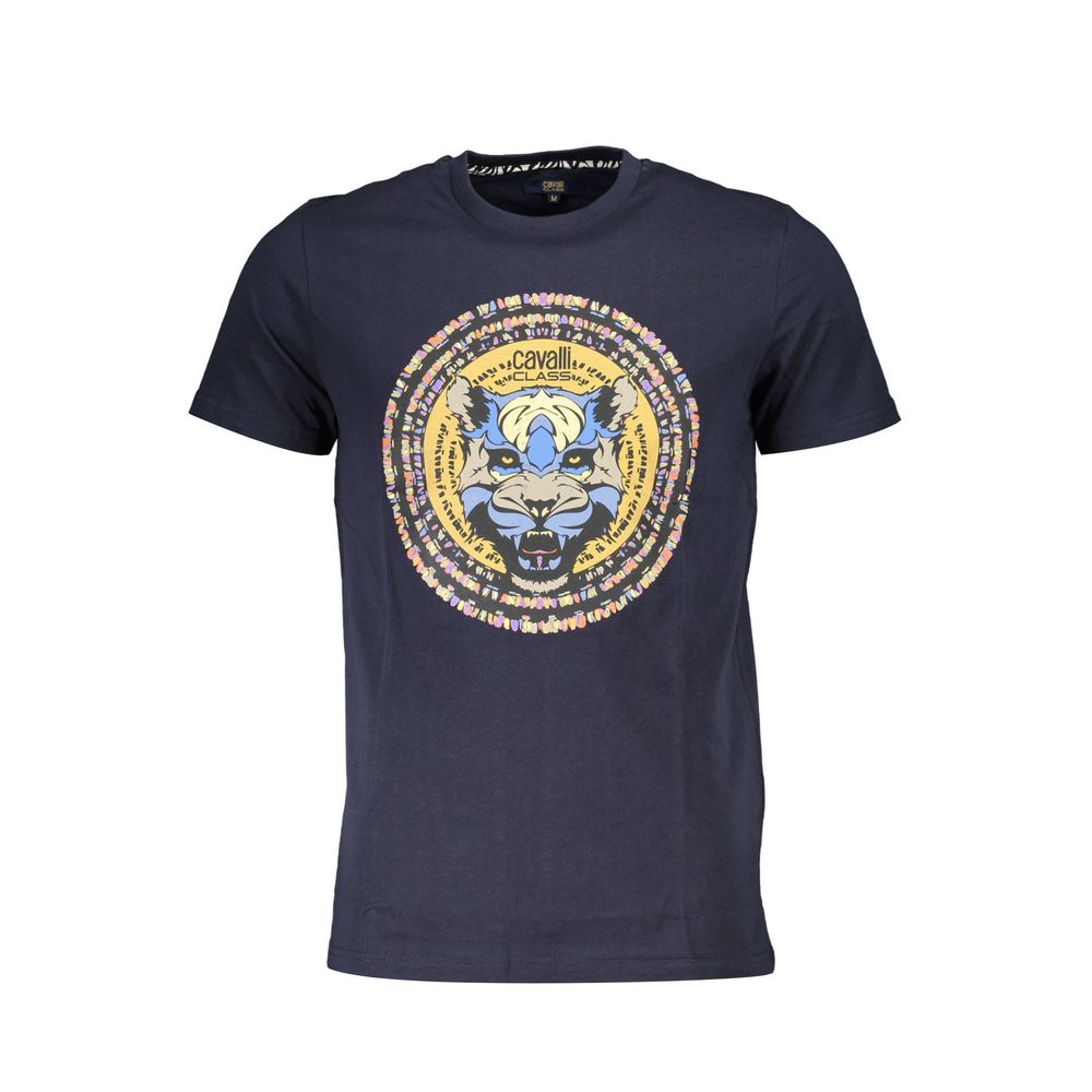 Cavalli Class Blue Cotton T-Shirt