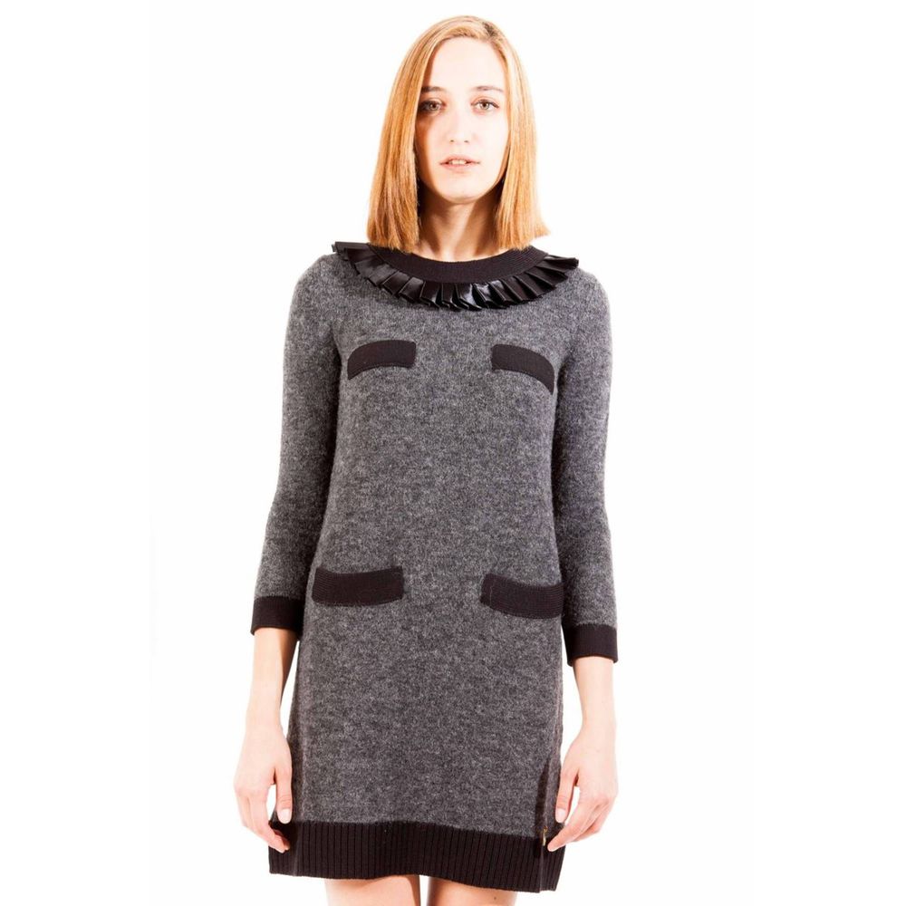 Love Moschino Gray Wool Dress