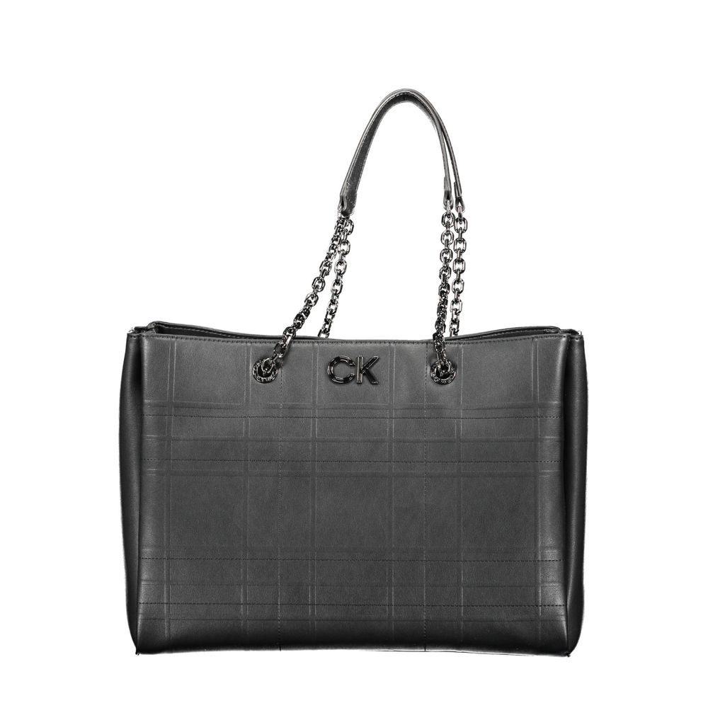 Black Polyester Handbag