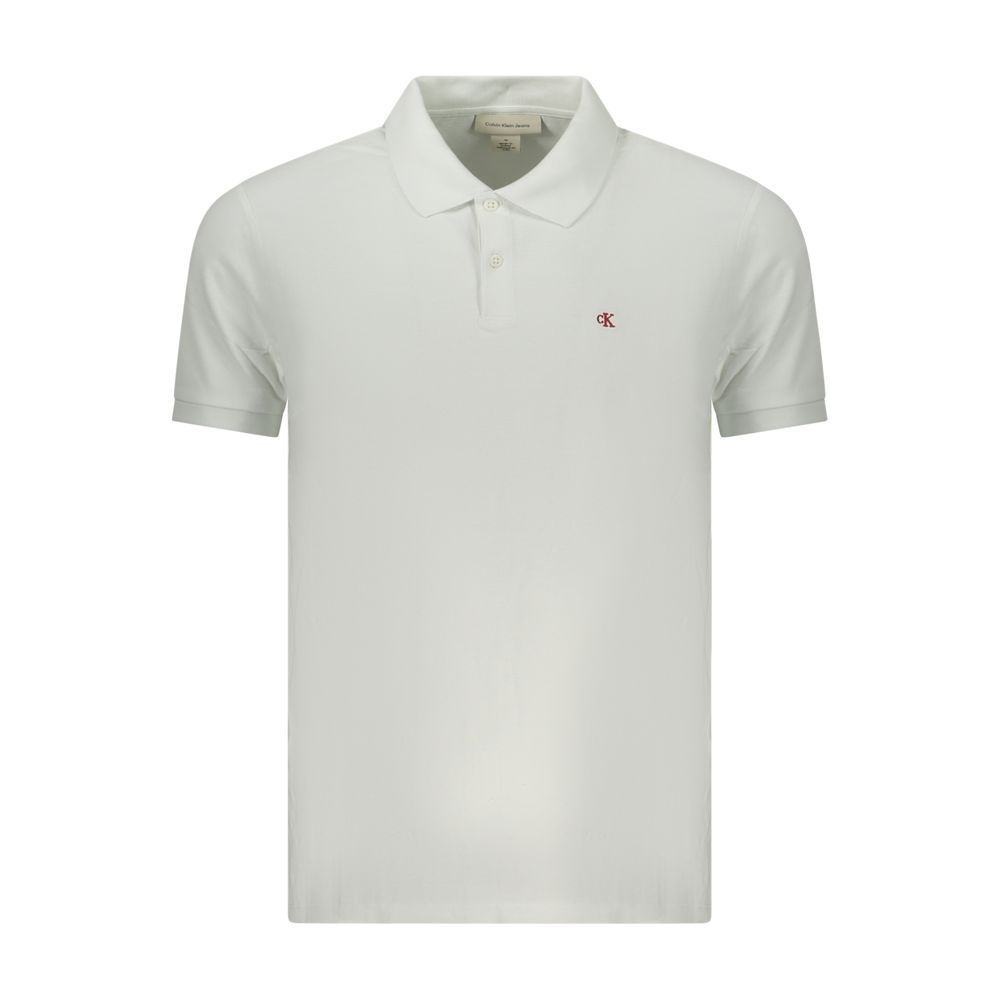 Calvin Klein White Cotton Polo Shirt