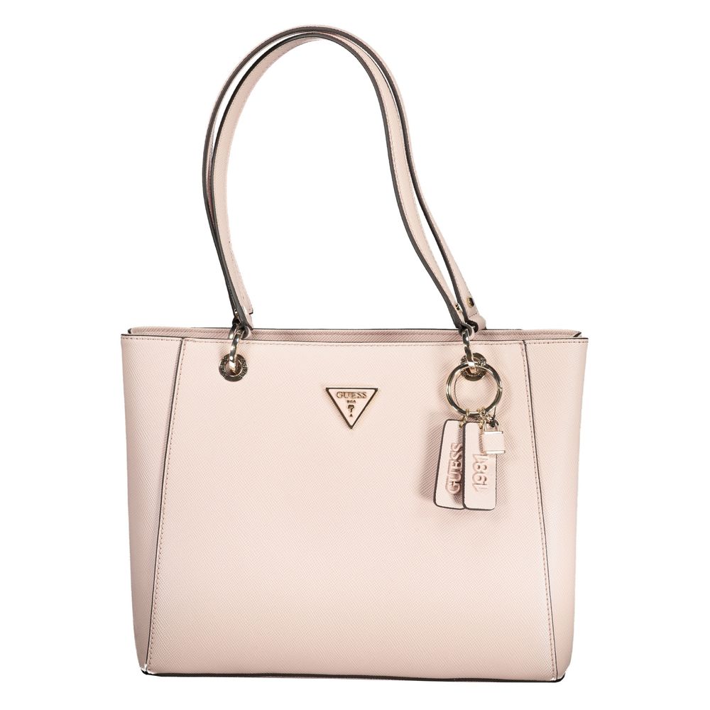 Pink Polyethylene Women Handbag