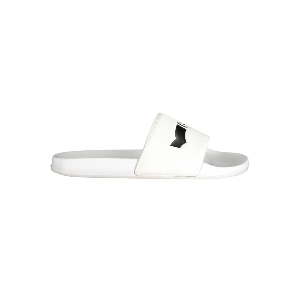 White Polyester Men Sandal