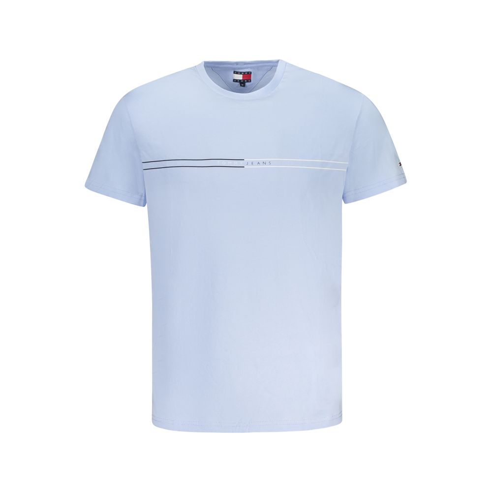 Blue Cotton Men T-Shirt