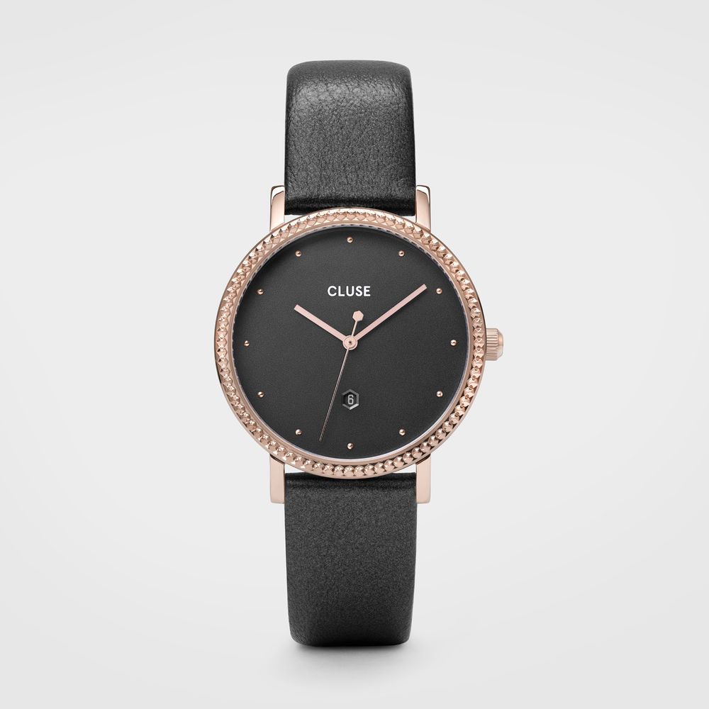 Gray Leather Watch