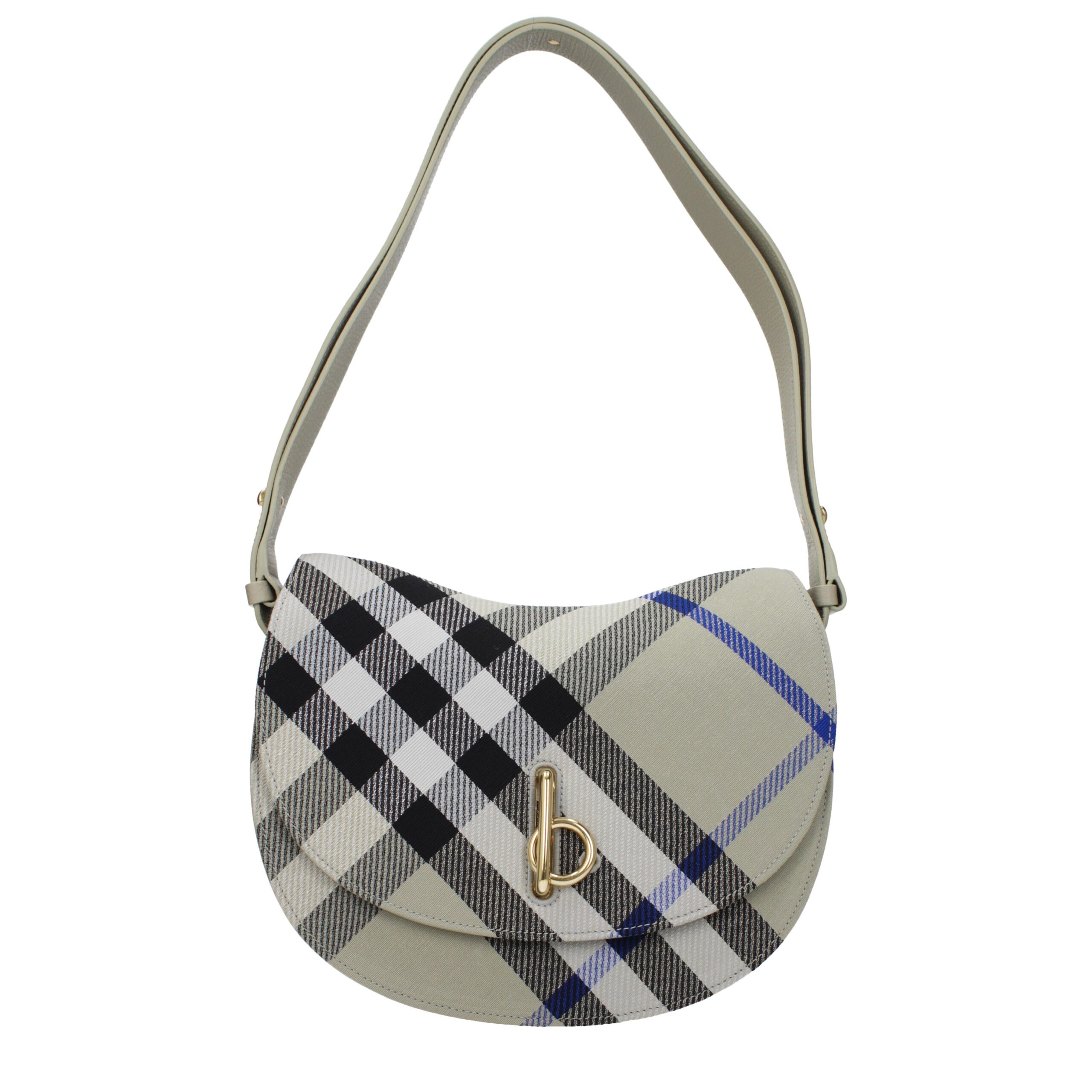 Gray Fabric Crossbody Bag