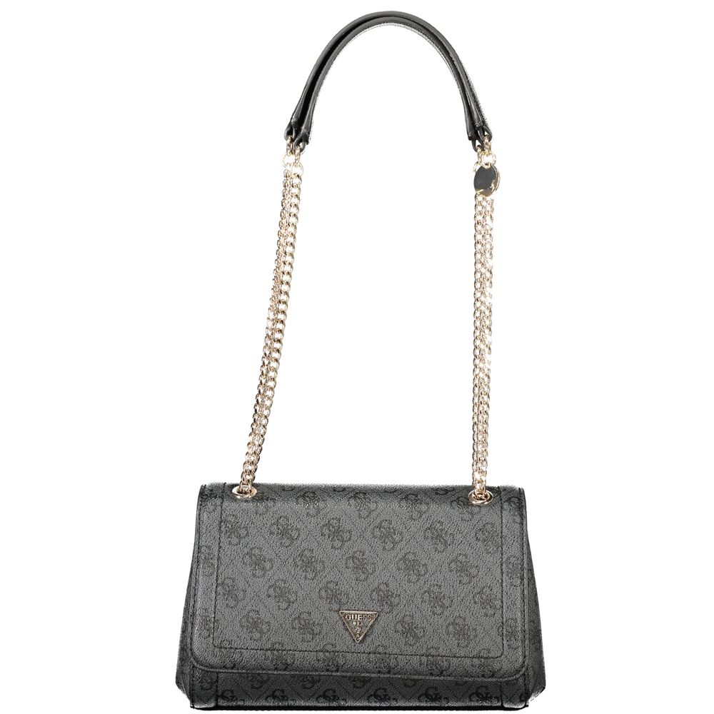 Black Polyethylene Women Handbag