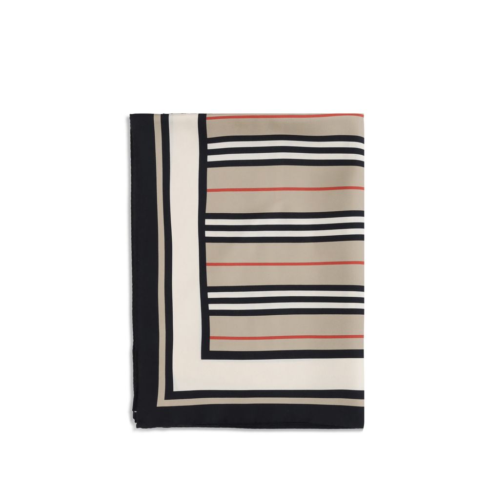 Print collage silk Scarf