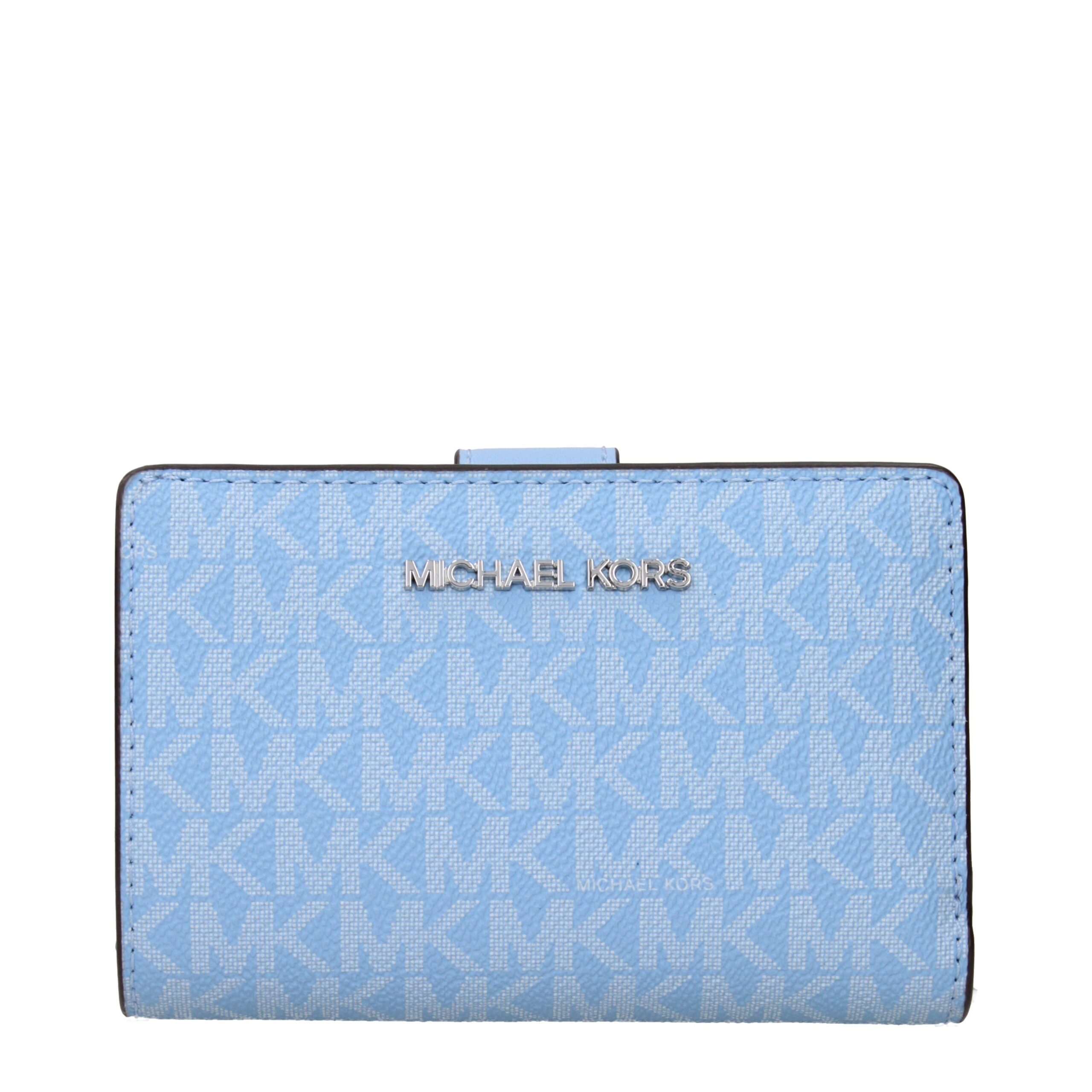 Light Blue Leather Wallets