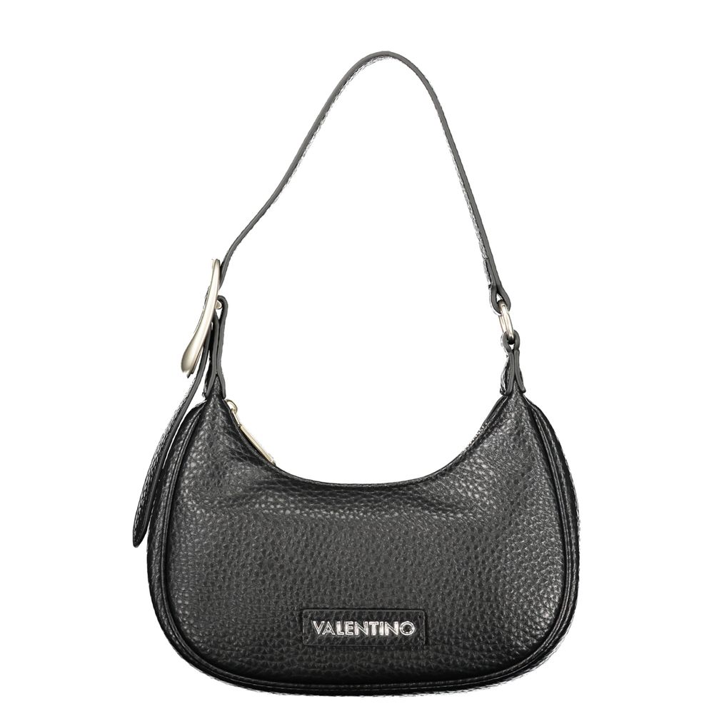 Black Polyurethane Women Shoulder Bag